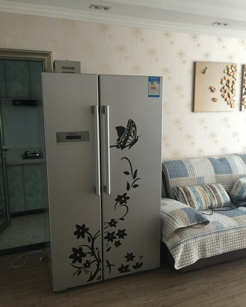 High Quality Creative Refrigerator Black Sticker Butterfly Pattern Wall Stickers