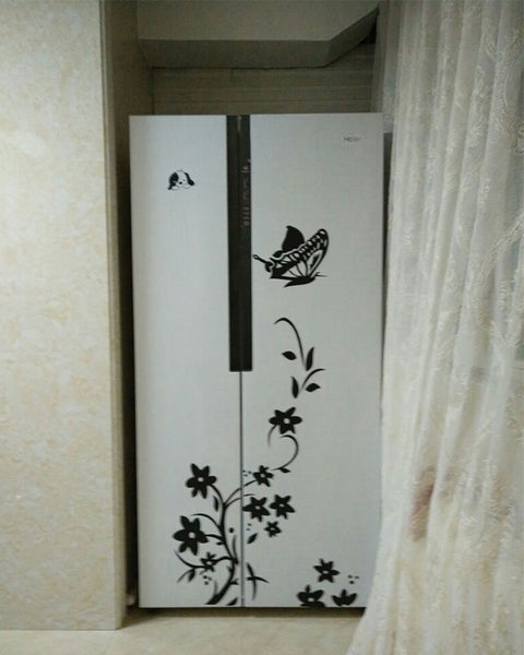 High Quality Creative Refrigerator Black Sticker Butterfly Pattern Wall Stickers